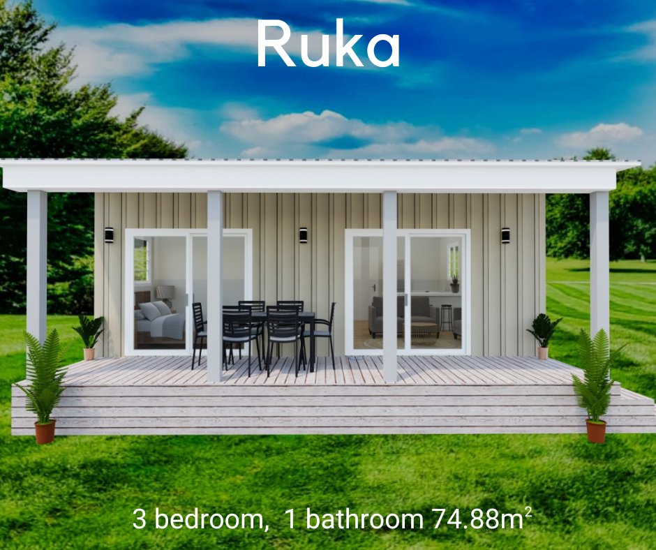 Ruka 3 Bedroom/1 Bathroom Kitset Home - nextkithome